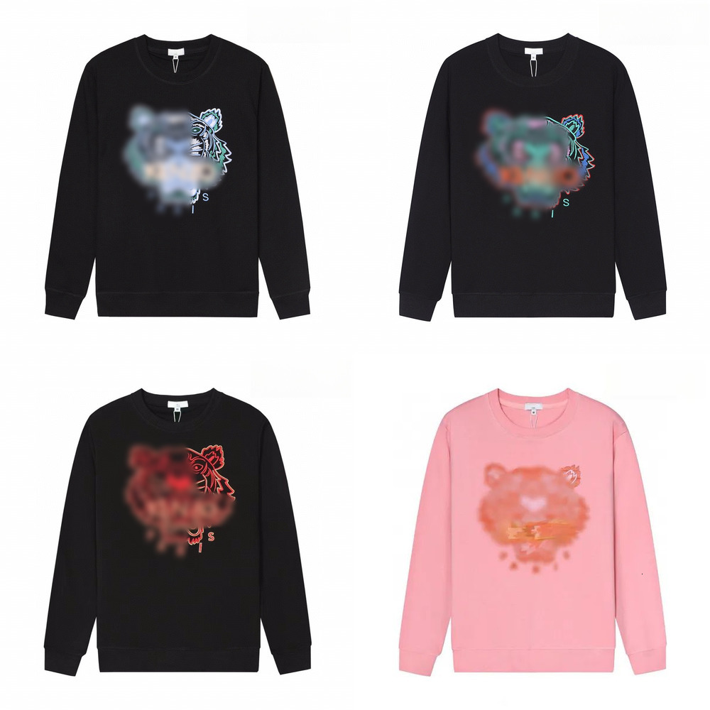 Tiger Hoodies Pulls pour hommes Paulures pour femmes Tiger Head Broderie Round Neckhirts Quality Casual Long Sheve Shirts Casual Streetwear Coupl