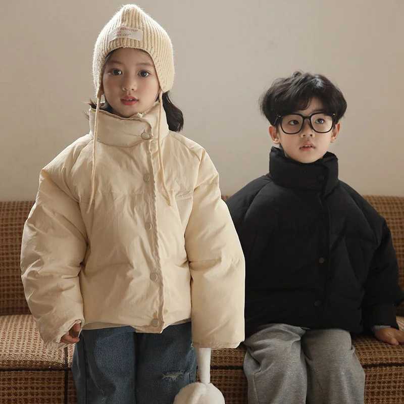 Korean Winter Kids Down Jackets Fashion Loose Children Outerwear Clothes Thicken Warm Baby Coats for Girls Boys White Duck DownXJ241021