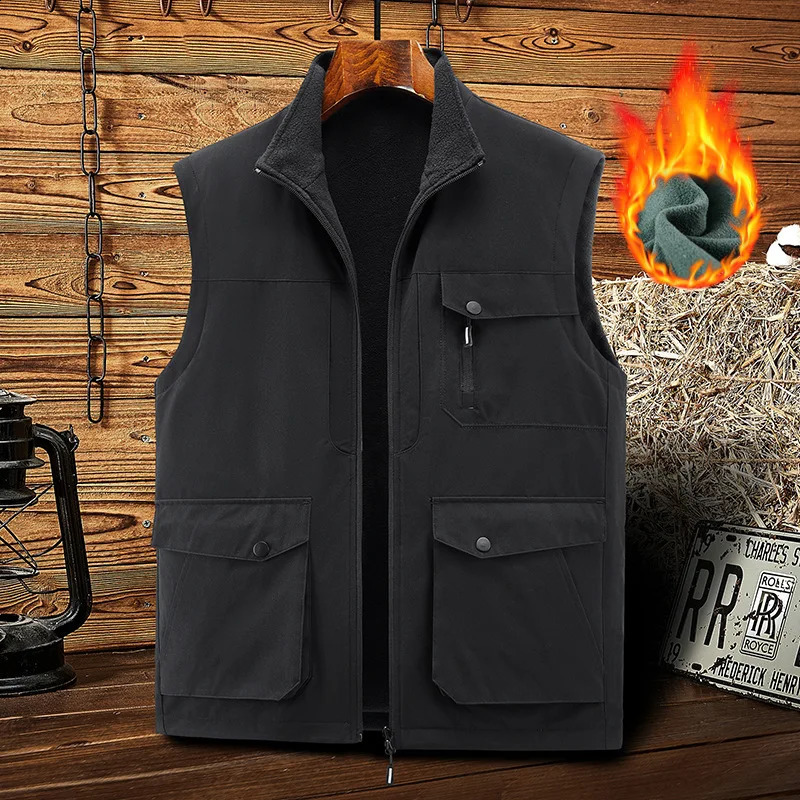 Fishing Vests For Men Tactical Jackets Vest Professional Heater Male Clothes Sleeveless Jacket Heated Work Outerwear MAN Winter 241021