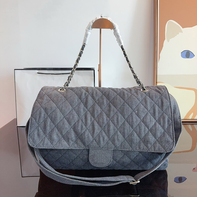 Designer bags Classic Luxury Women Denim Shoulder bag Classic Travel bag Handbag Beach bag Chain handbag Shopping Bag Large capacit Tote Fortune-image-1027309918