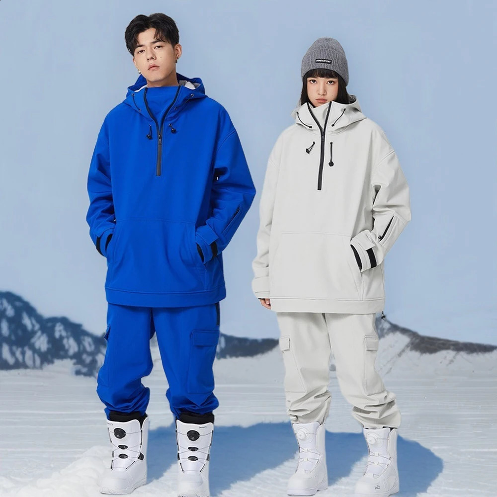 winter ski suit set outdoor windproof and waterproof snow track suit mens ski sports cover couples warm ski board clothing 241021