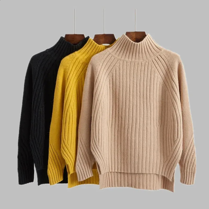 Lucyever Solid Causal Pullover Sweaters Women Spring Turtleneck Bottoming Knitted Jumpers Woman Fashion Allmatch Tops 241021