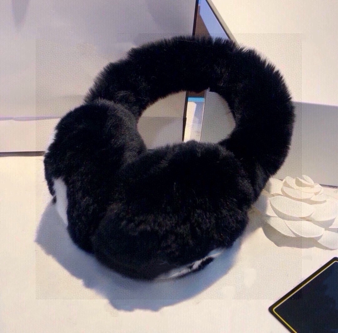 929151 Skiing earmuffs without hair removal daily warmth versatile autumn and winter essential for travel with high appearance in black