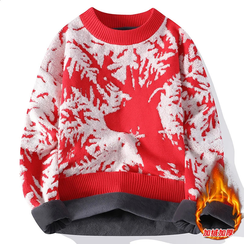 Couple d'hiver pour hommes Pull tricoté pour hommes décontracté laine lâche laine épaisse pull en tricot pull O-cou pull 241022