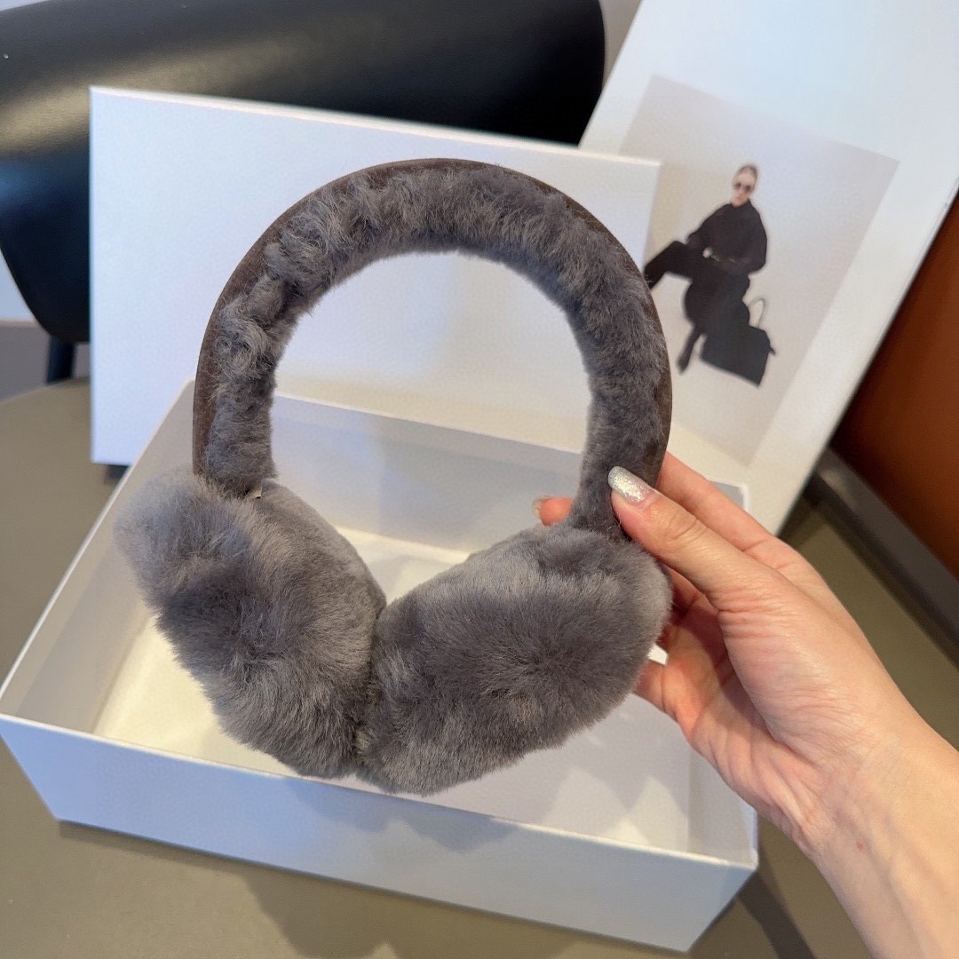 929155 Skiing earmuffs without hair removal daily warmth versatile autumn and winter essential for travel with high appearance in grey