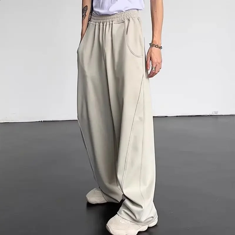 Style Vintage American Wideleg Sweatpants For Men Casual Trendy Ins Loosefit Straightleg Floorlength Pants 241021 L260612