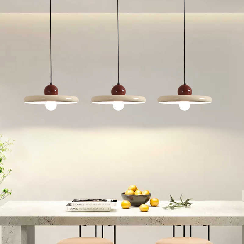 Nordic restaurant chandelier new iron art lampshade modern simple hotel bar lamp living room dining room light study led L240910-image-985350494