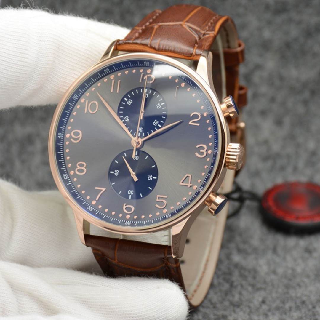 Code chronographe de quartz de montre premium.