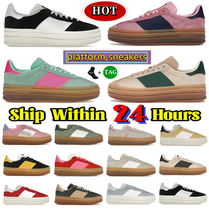 Womens Bold platform Casual Shoes Designer sneakers Pink Glow Maple Leaf Black White Beige Green Wild Pink Indoor Suede women outdoor sports Trai-image-971912924