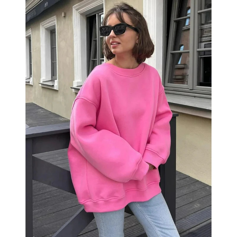 Femmes super grandes sweats à capuche et pulls molletonnés automne-sweats de laine chauds épais d'hiver