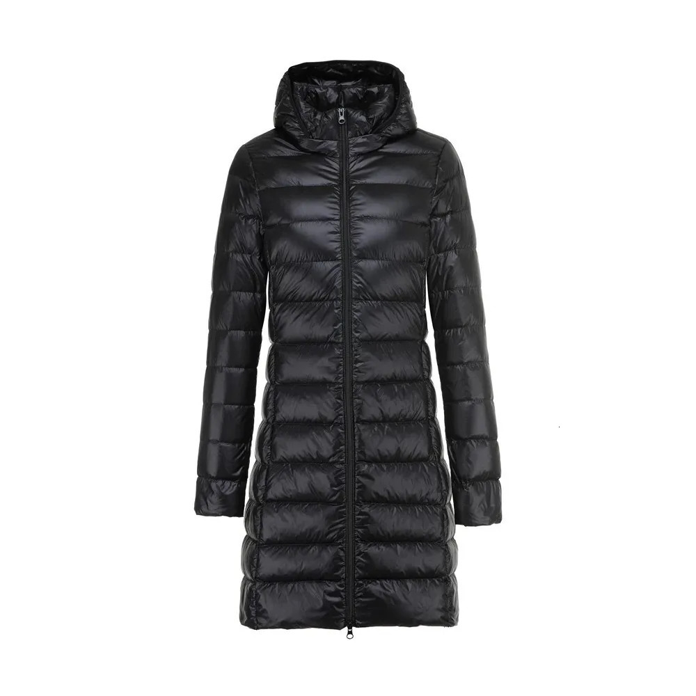 Women Winter Down Jacket 6 Colors Plus Size 5XL 6XL 7XL Long Slim Fit Hooded Warm Ultra Lightweight Packable Puffer 241017