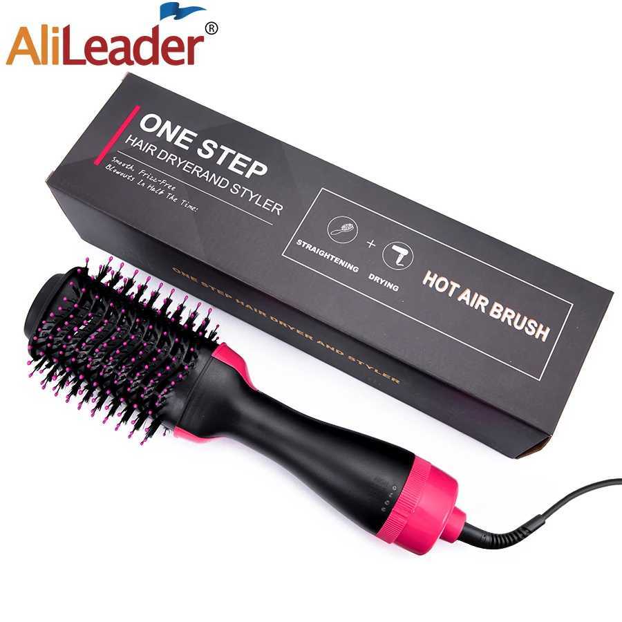 3-in-1 hot air comb one step hot air dryer brush stylist and volume straightener curling iron dry and wet hair using brushW241022