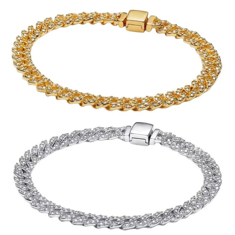 Designer Charm Bracelets for women Christmas New Year Holiday Jewelry Fashion luxury Gift Gold Bracelet Set with box-image-920133965