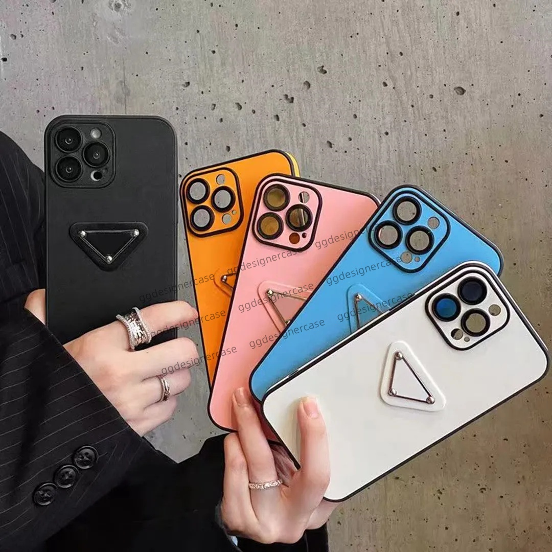 designer phone cases for iphone 16 15 14 13 12 11 pro max 16plus 16promax with lens film protection leather solid color antifall mobile back cove-image-894209586