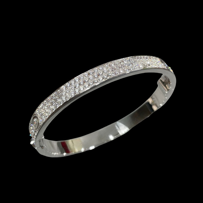 Bracelet de bracelet de bracelet pour femmes Taille de fiançailles de mariage 17 édition large bracelets en diamant pour bijoux de banquet 3 coul