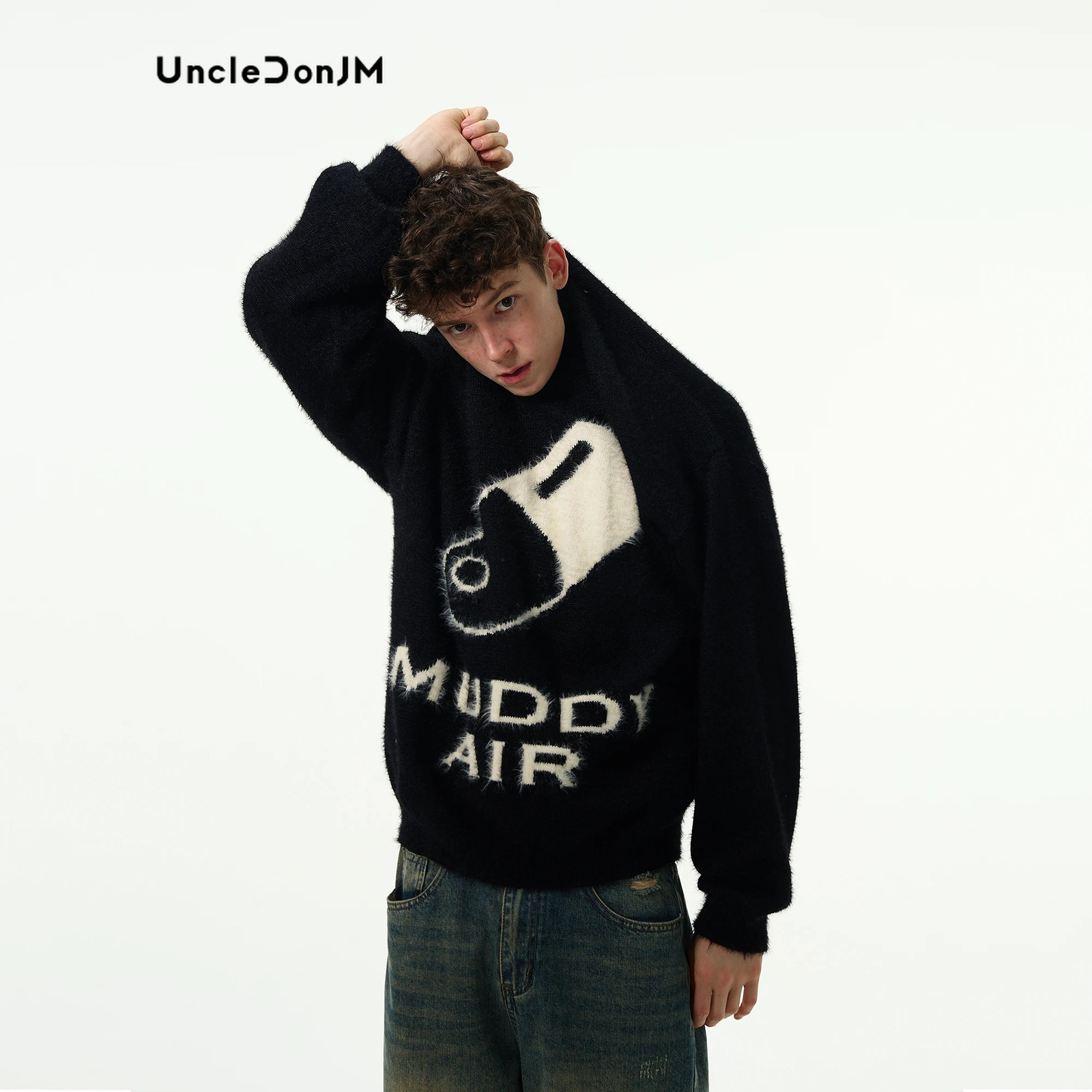mink knitted mens and womens sweaters loose and casual Pullover Harajuku sweaters 241022