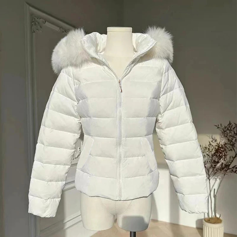 Womens Jacket Hoodie Parka Warm Big Fur Winter Jacket Womens Wadded Womens Large 5XL Womens Down Jacket 241022