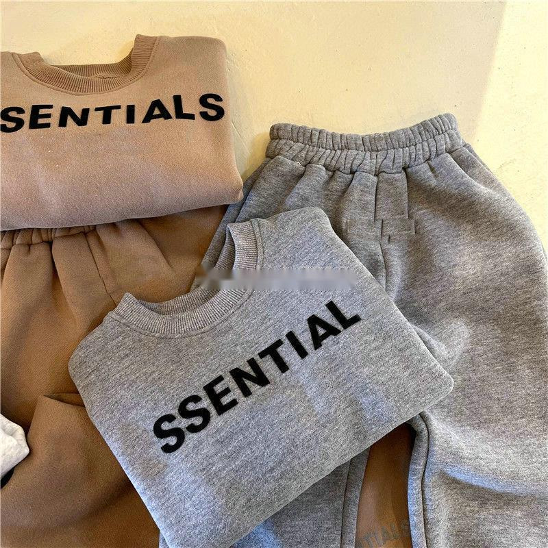 Velvet Kids 2 pièces Sweatshirt chaud et pantalon Set Casual Printemps Automne Vêtements d'hiver pour garçons Girls 2024 Tépail