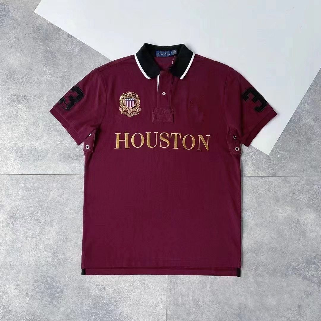 Zomercollectie Casual geborduurde katoenen overhemden met korte mouwen voor heren Beschikbaar tot XXL