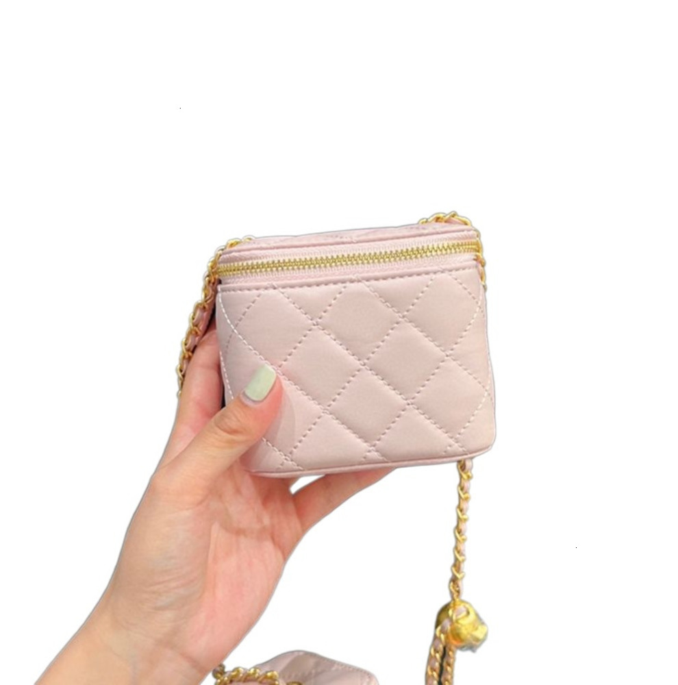 2024 New hot Women Crossbody Bags Shoulder Handbags Designer Luxury Mini Portable Box Cosmetic Lipstick Bag Sheepskin Black Ladies Fashion Small