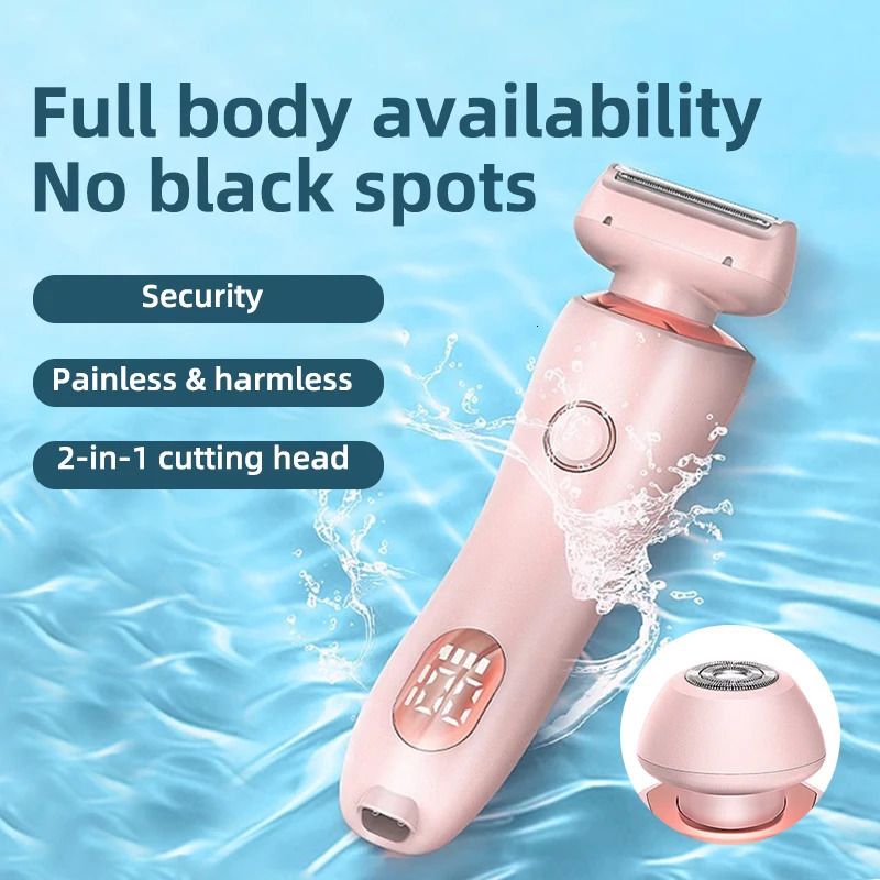 Painless Hair Removal Epilator USB Rechargeable Trimmer Women Body Razor Face Leg Armpit Bikini Hand Pubic Shaver Hair Remover 241024