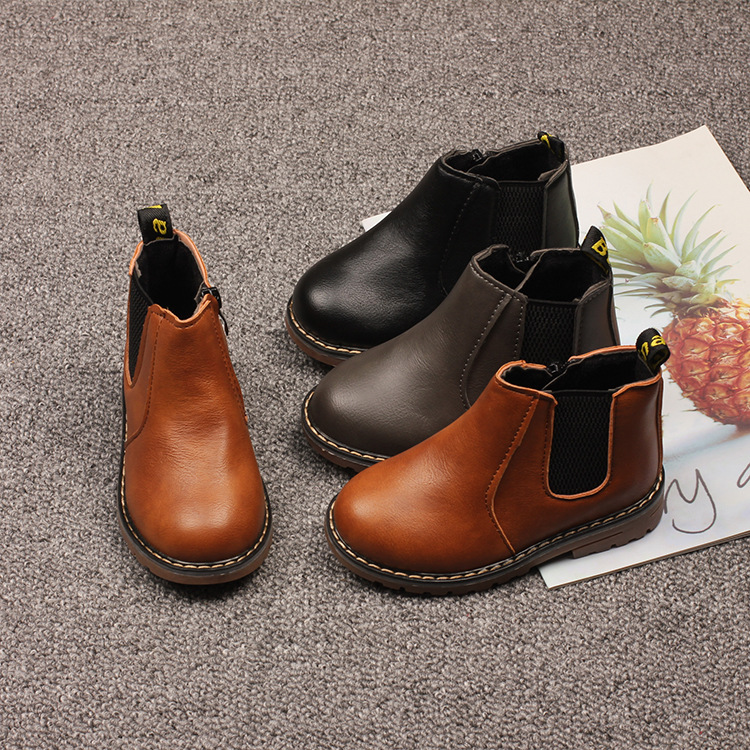 Martin boots spring and fall models 2024 fall and winter new England style single boots children's shoes black short boots tide Cutefeet Siz