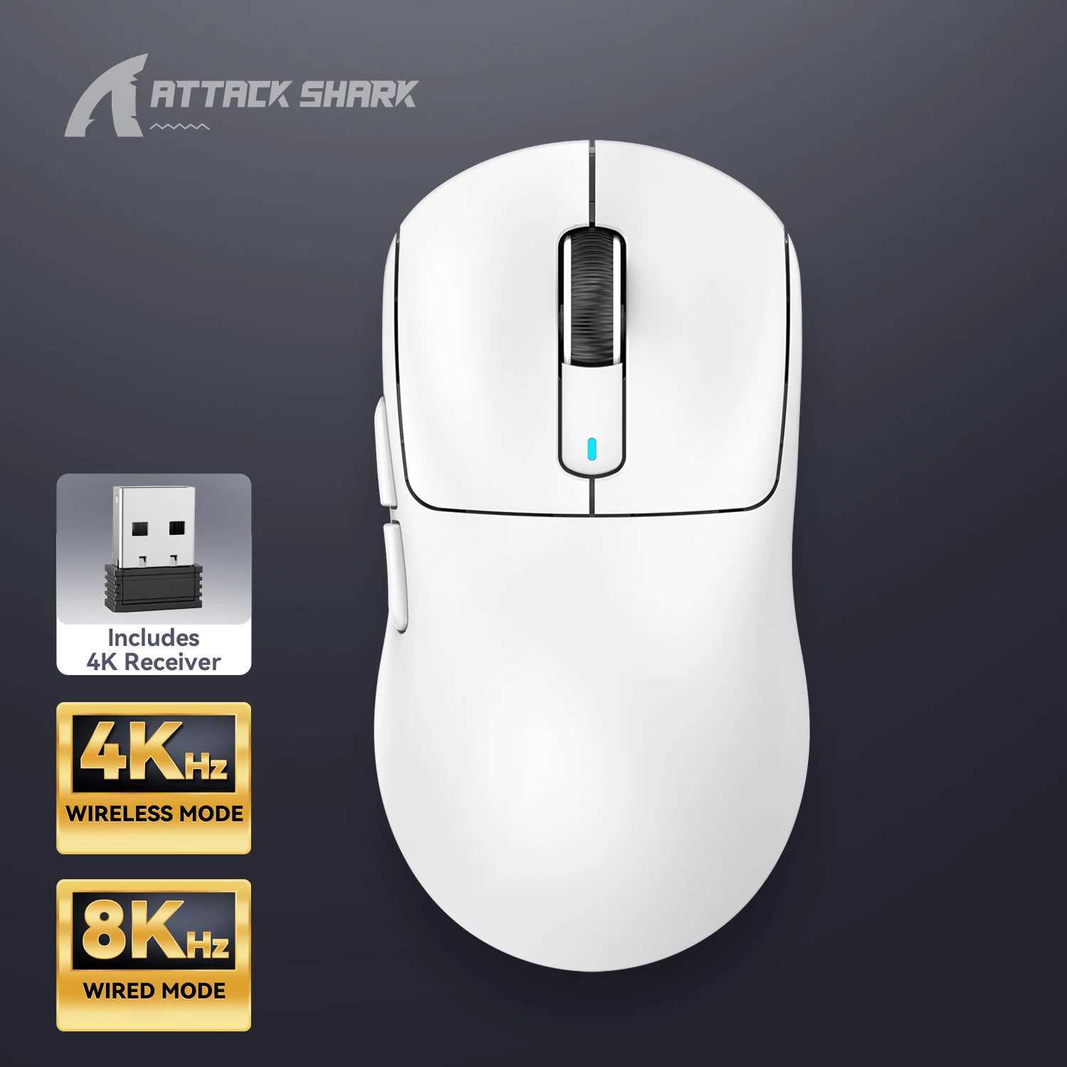 Macro Mouse Attack Shark X3 Pro Wireless Gaming Mouse - Lightweight PixArt PC/Mac Compatible R250818-image-1071629119