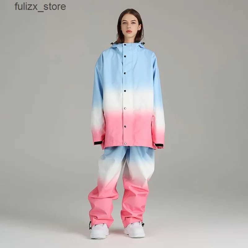 Costumes de ski 2025 Cuissiers de ski d'hiver Nouveaux ensembles de 2 pièces Men Thermal Jumps Femmes Sports extérieurs Vêtements de snowboard Wi