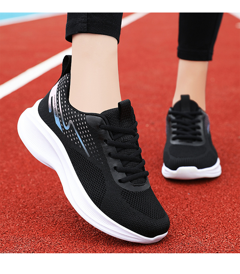 Chaussures Femmes 2024 Automne Nouveaux chaussures de course Fabricants directs Ventes directes Sole douce confortable Breatte Trade étranger Cha