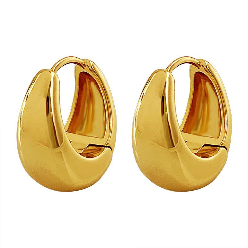 Luxury earrings for women gold earring Stud jewelry woman earrings Silver Hoop Party Weddings gift stainless steel Studs High Polished-image-989340879
