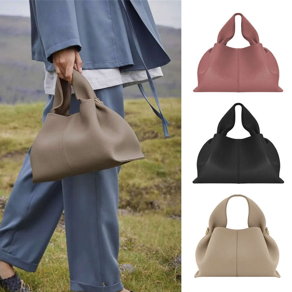 Donna-In Top Layer Cow Leather French Fashion Handbag Genuine Full Grained Calfskin Shoulder Bag For Women Soft Eleghant Bags