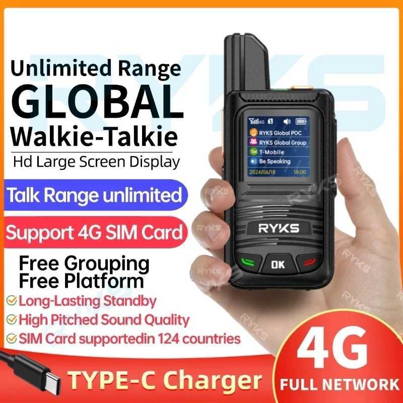 Interphone Global-Intercom 4G PoC Walkie talkie Internet Two-way radios Sim Card walkie talkie long range 5000km pair GPS ham C251025-image-1028280438