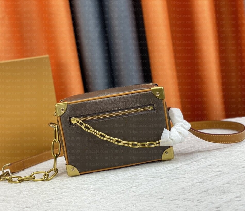 Designer Bag Top Quality Womens Handbag Mini Soft Trunk Premium Leather Male Thick Chain Shoulder Bag Luxury 3D Letter Mens Box Crossbody Bag Des