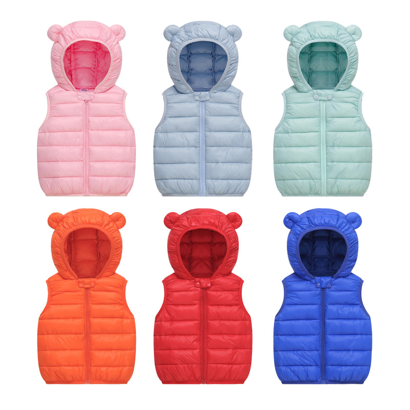 kids clothes Waistcoat Girls Boys Down Warm Vest Colorful Heavy Baby Toddler Children Thick Jackets Winter size 80-130 tW5d#-image-875617657