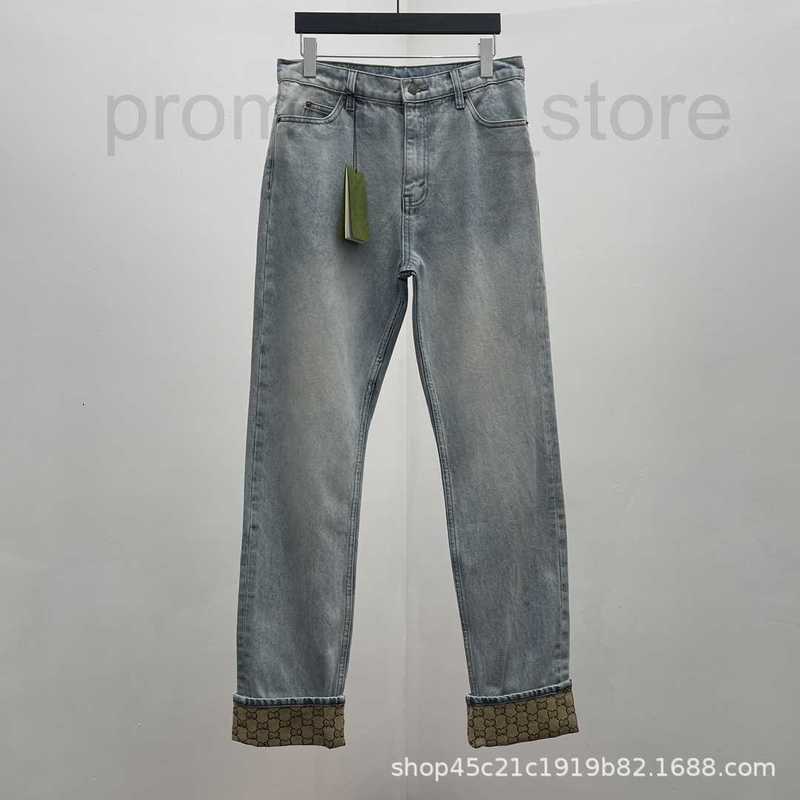 Men's Jeans designer Trendy brand 24SS new loose and versatile men's women's old flower jacquard denim pants 1Y33