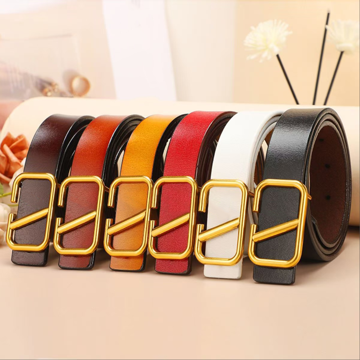 Ceinture masculine pour femmes concepteurs classiques couleur unie en or or de luxe concepteurs de luxe ceinture vintage broche à aiguille boucle