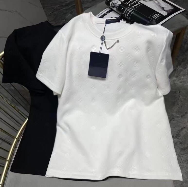 New arrival Women's mens designer t-shirts summer three-dimensional relief embossed flowers short sleeves cotton soft and breathable tshirt