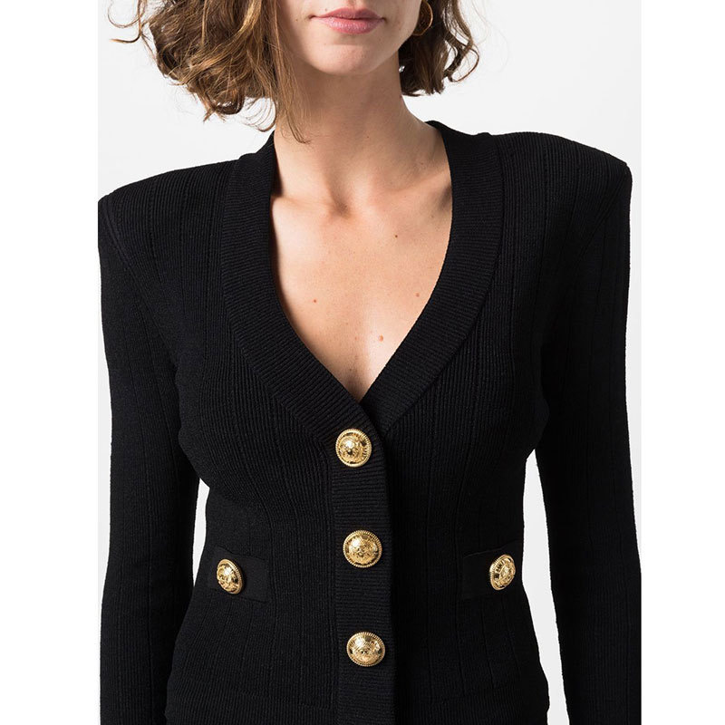 Créateur de mode d'hiver Pullage pour femmes en laine mélange tricot de base de bouton de base cardigan cardigan à manches longues tricot tricot