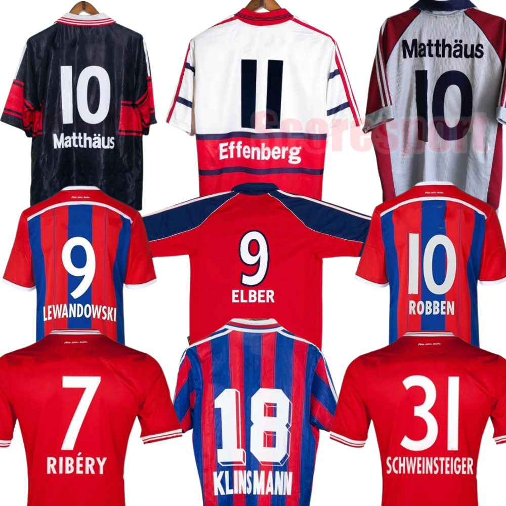 EFFENBERG ELBER BASLER Vintage soccer jerseys 95 96 97 98 99 ROBBEN RIBERY 13 14 15 Classic Football Shirt Makaay MATTHAUS MuNiChs 04 05 Reto Kit-image-919920892