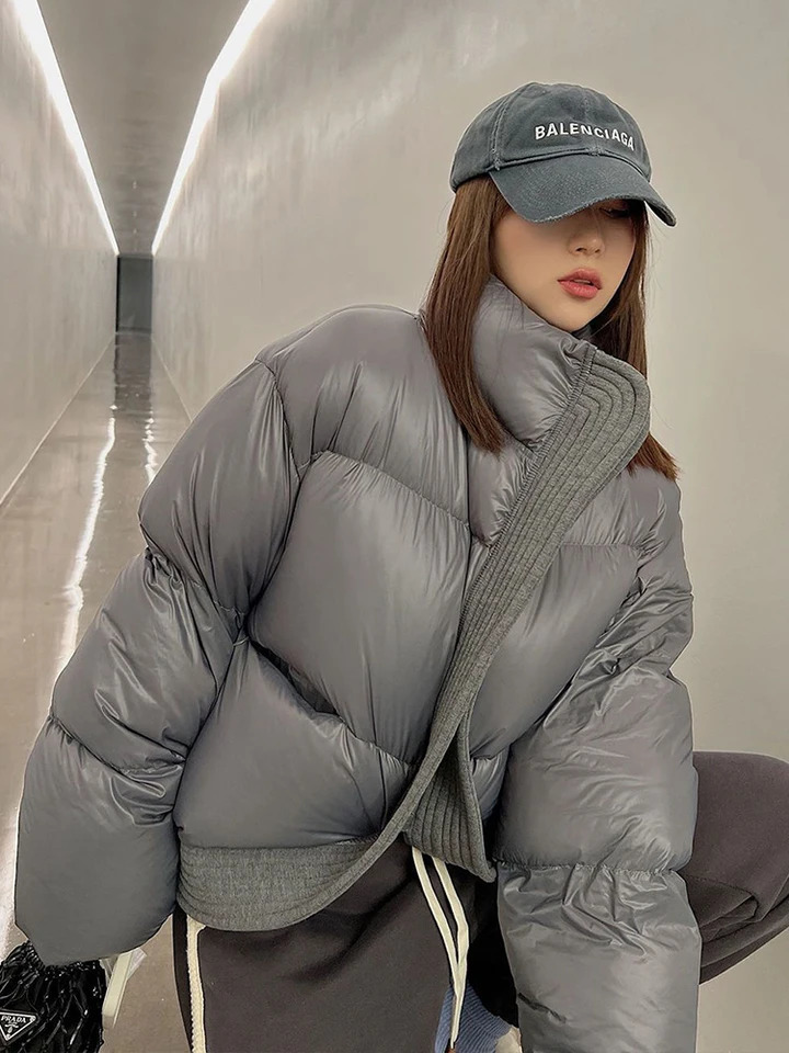 Veste de tablier en coton d'hiver Parka chaude femme épaisse veste lâche femme veste de neige à vent