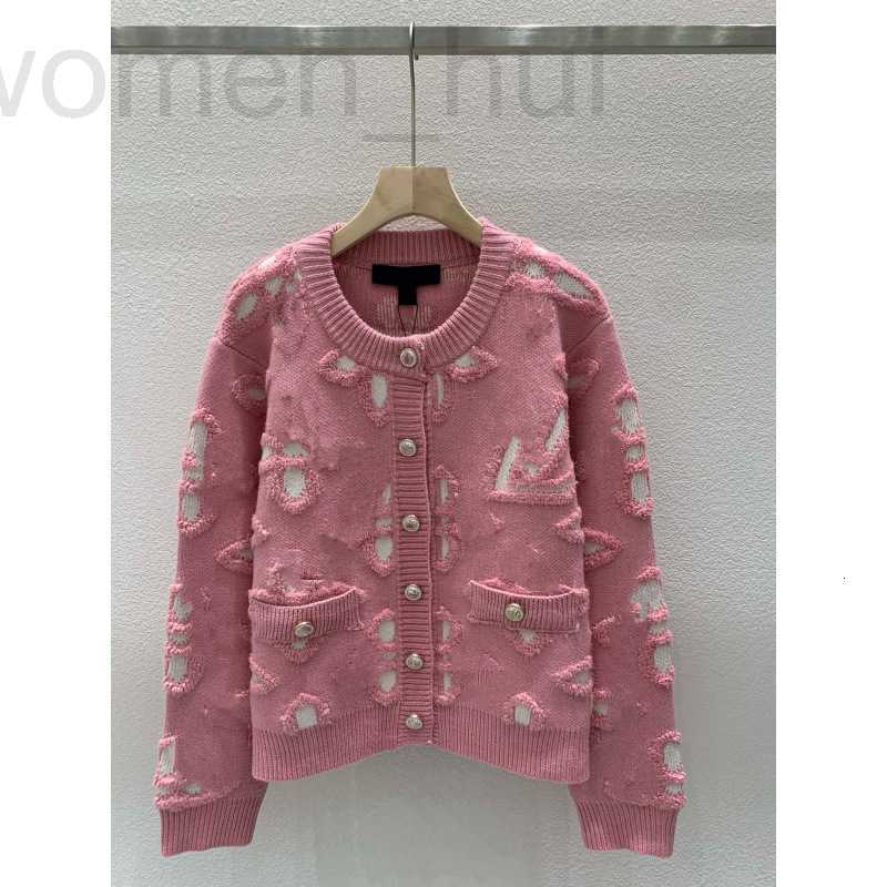 Cardigan tricoté des t-t-t-t-t-t-il avec des concepts Jacquard en trois dimensions Couleurs contrastées Luxury de lumière haut de gamme à la mode