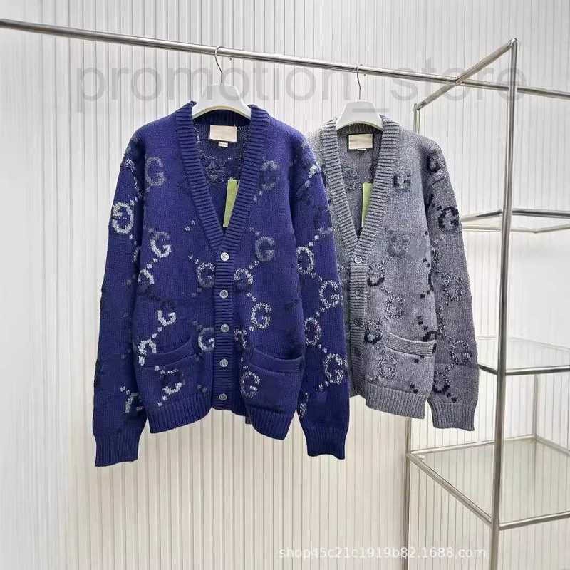 Men's Sweaters designer New Gradient Jacquard Knitted Cardigan Sweater Couple's Versatile Casual INS UIGB