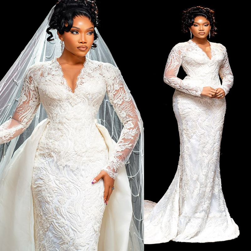 2024 plus taille robe de mariée sirène