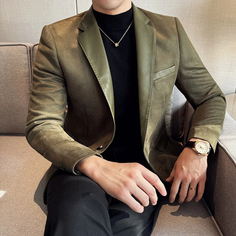 Veste en daim pour hommes