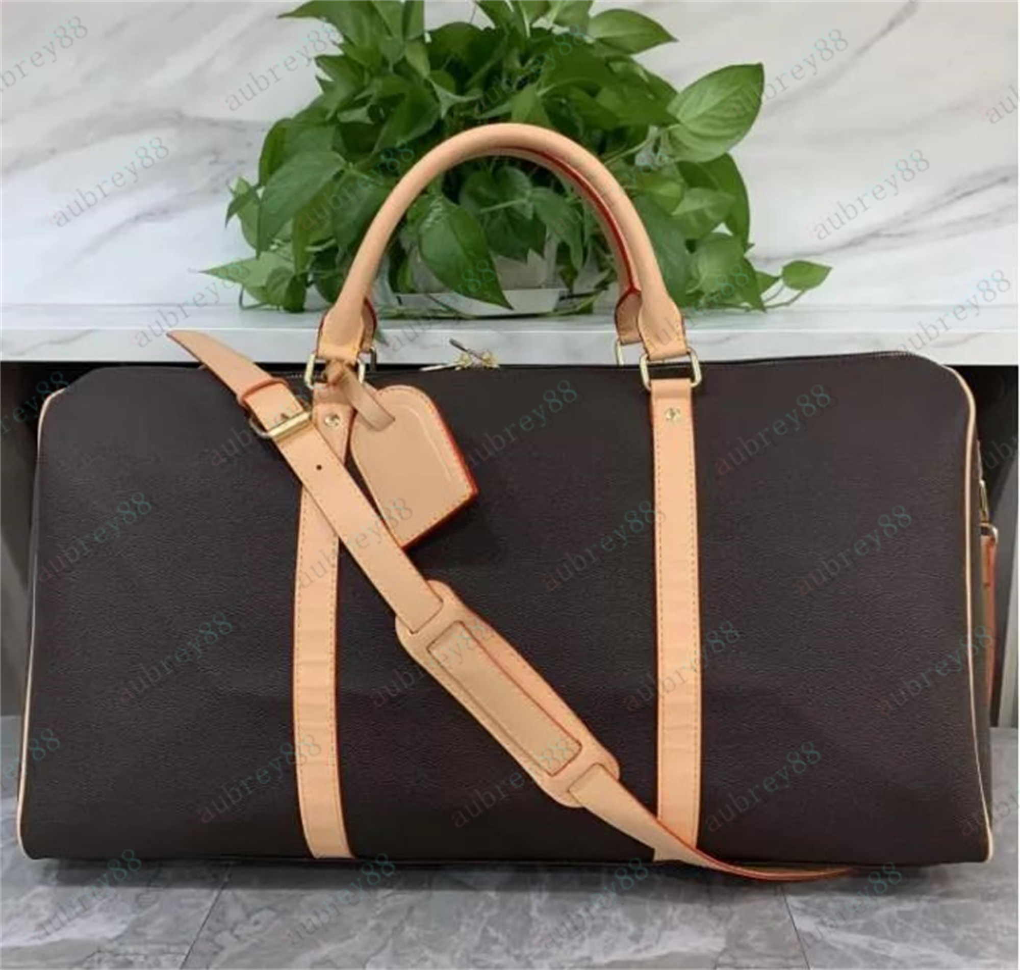 Luxury Fashion Men Women Duffel Designer Travel Bag Clutch on Luggage Bag Man Basketball Totes Keepall 55CM Clear Handbag Woman Duffle Bags Femal-image-1028665617