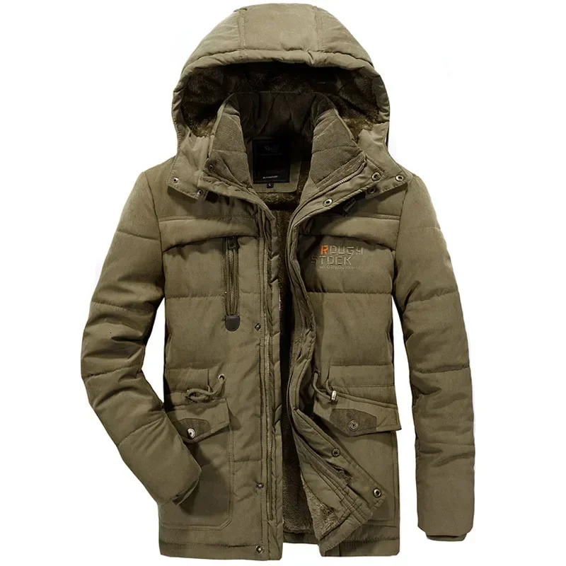 Veste de cargaison de cargaison de fourrure militaire en laine Mente en velours Velvet Street Clothing Mens Outdoor Coat extérieur épais Hiver Wi