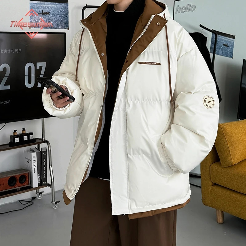 HARAJUKU Y2K MENS Parkas Veste d'hiver chaude étanche Extrafropwer Mens Veste hiver