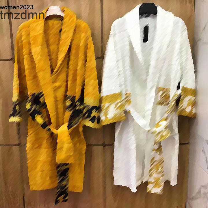 Women Bathrobe Sleep Unisex Man Cotton Sleepwear Night Highquality Brand Designer waistband Robe Colour matching coat jackets Household variety colo