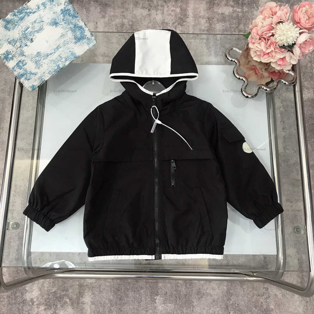 New baby coat boys girls Jacket Long sleeves hooded jackets kids designer clothes Splicing design hat autumn child Outwear-image-1028767018