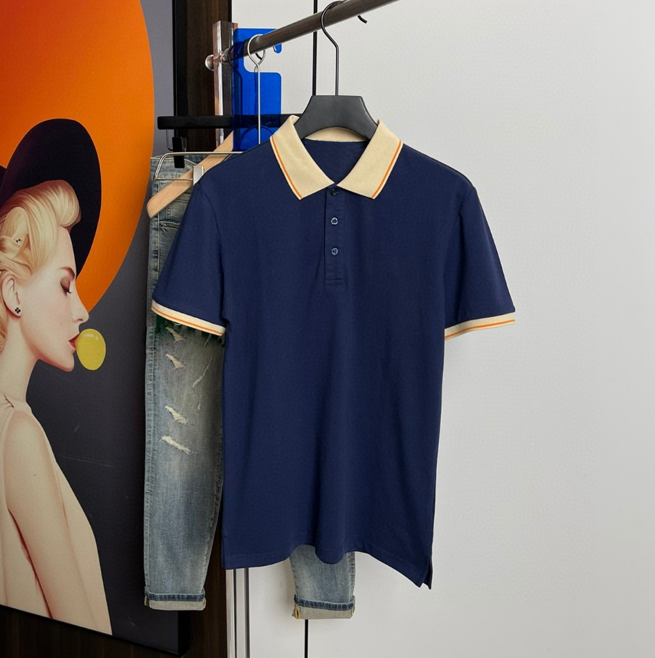 Summer Mens Polo Shirts Cotton Business Casual Letter Print Designer Polos Men Short Sleeve Polo T Shirts